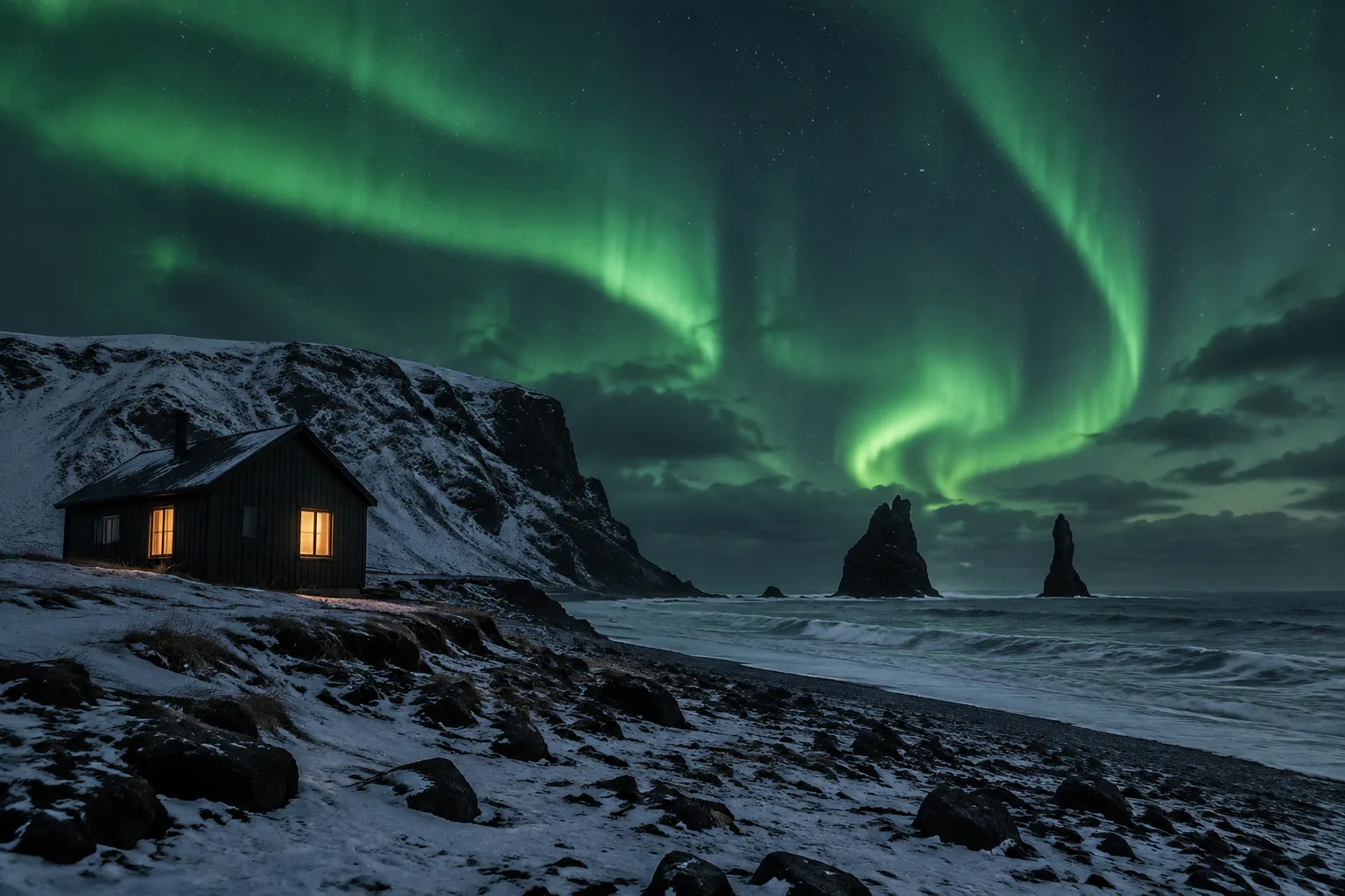 Lava Cabin – Black Sand Hideaway — Mánahlíð (4)